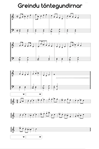 Greindu tóntegundirnar - verkefni 2